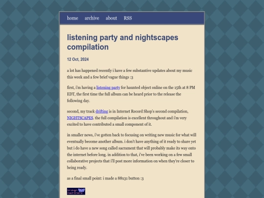 blog/posts/2024-10-12-listening-party-and-nightscapes-compilation screenshot