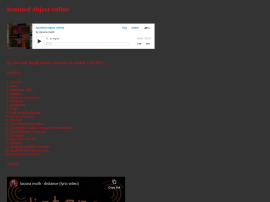 music/hauntedobjectonline screenshot