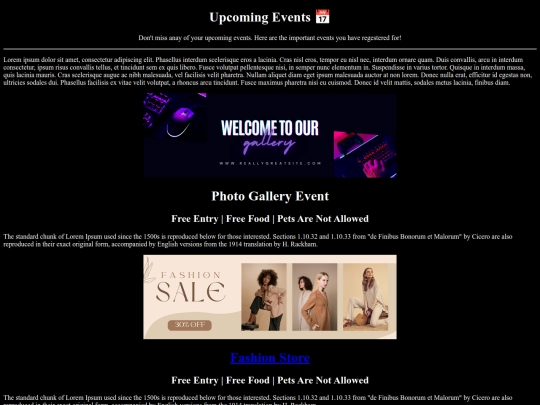 event/Event Management HTML Project screenshot