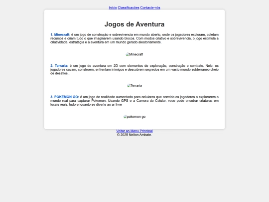 Jogos de Aventura screenshot