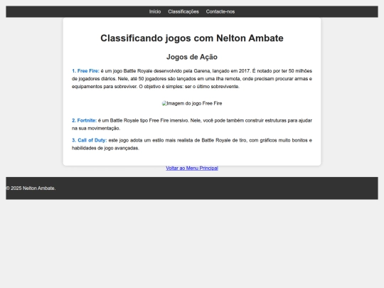 minha página pessoal  screenshot