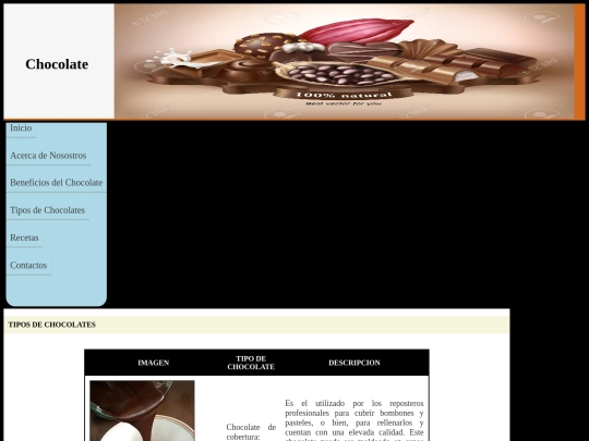 Tipos_Chocolates screenshot