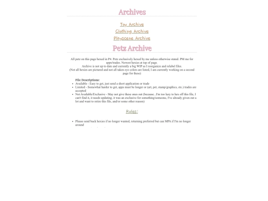 archive screenshot