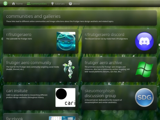 communities screenshot
