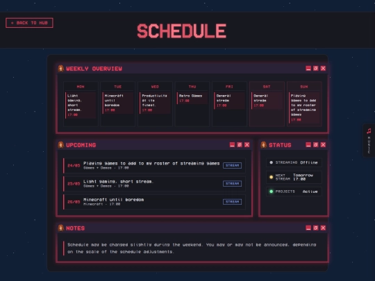 pages/schedule/schedule screenshot