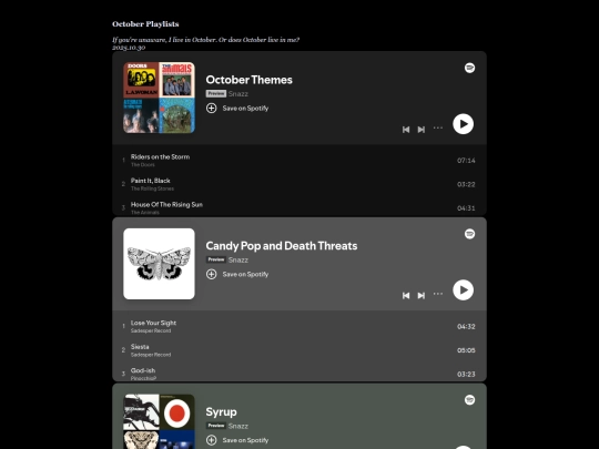 playlists screenshot