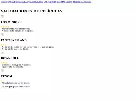 Cines JM/segundapgina screenshot