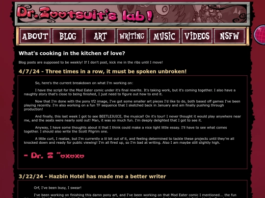 blog screenshot