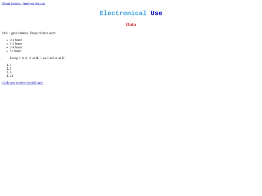 Data screenshot