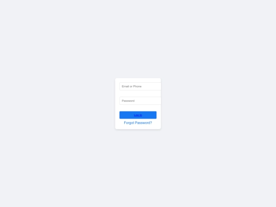 login screenshot