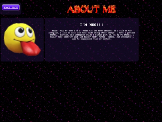 aboutme screenshot