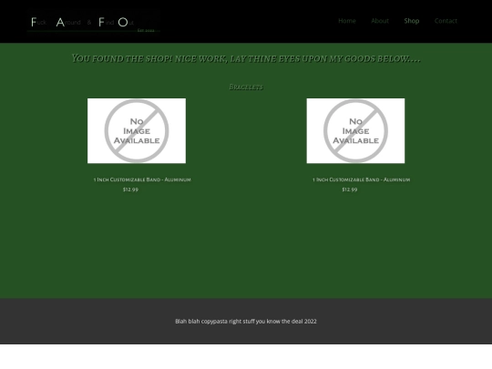 FAFO/Shop screenshot