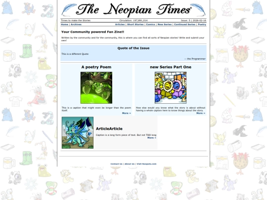Projects/Programming/NeoPost/Issue5/Index screenshot