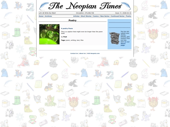 Projects/Programming/NeoPost/Issue5/Poetry screenshot