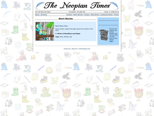 Projects/Programming/NeoPost/Issue5/ShortStories screenshot