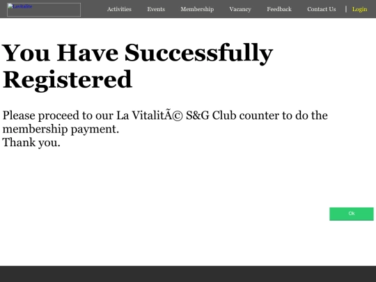 membershipregisterpage screenshot
