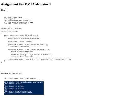 intro/Assignments/26/BmiCalculatorPart1 screenshot