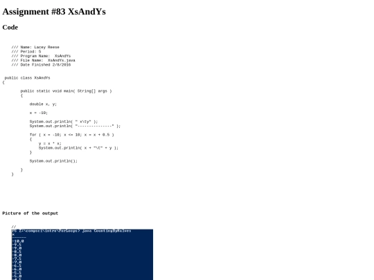 intro/ForLoops/83/XsAndYs screenshot