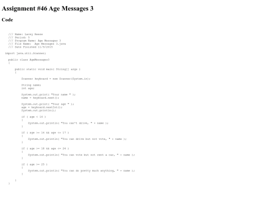 intro/IfStatementsPartTwo9/46/AgeMessages3 screenshot