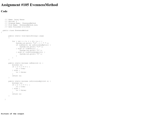 intro/Methods/105/EvenessMethod screenshot