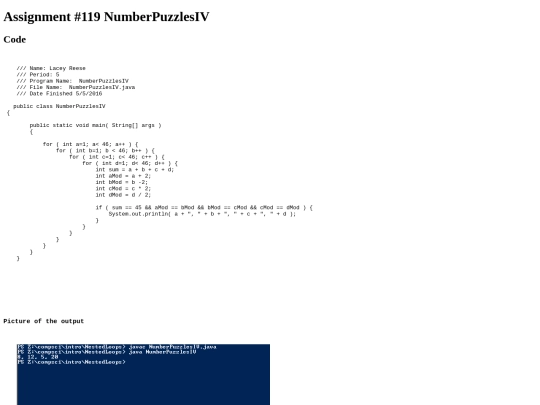 intro/NestedLoops/119/NumberPuzzlesIV screenshot