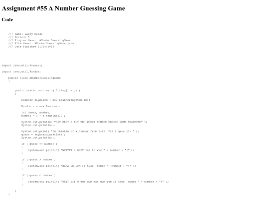 intro/Randomness/55/ANumberGuessingGame screenshot