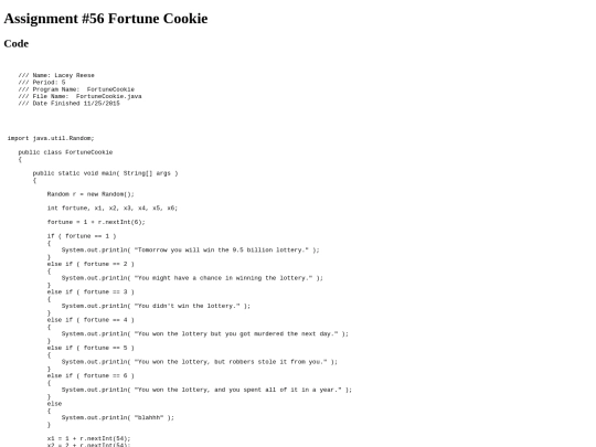 intro/Randomness/56/FortuneCookie screenshot