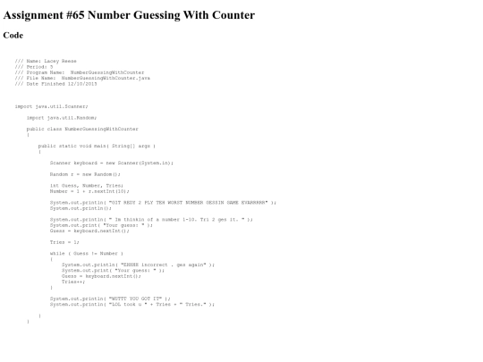 intro/WhileLoops/65/NumberGuessingWithCounter screenshot