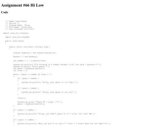 intro/WhileLoops/66/HiLow screenshot
