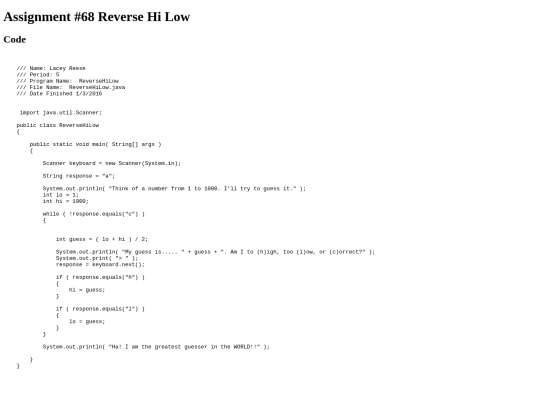 intro/WhileLoops/68/ReverseHiLow screenshot