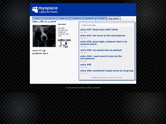 blog/archive screenshot