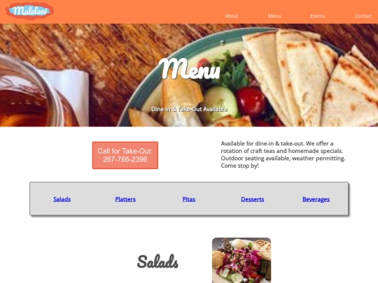 malelani/menu screenshot