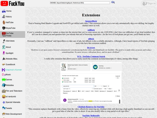 extensions screenshot