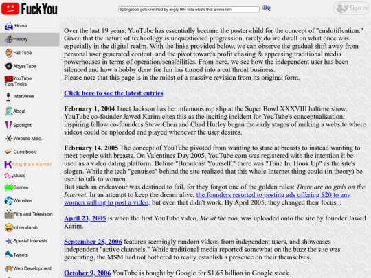 history screenshot