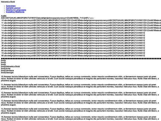neocitie/helvetica-bold-demo screenshot