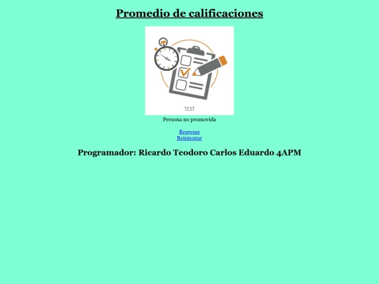 Calificaciones screenshot