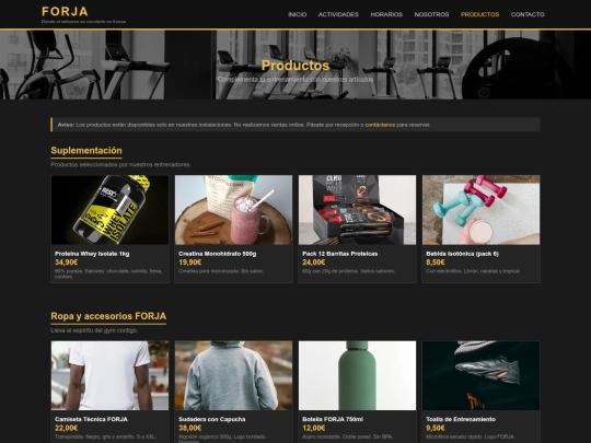pages/productos screenshot