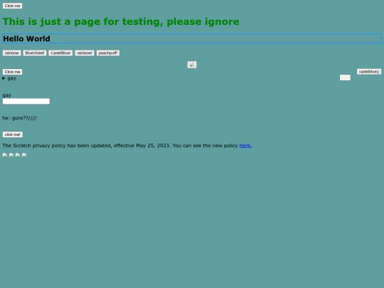 Testpage screenshot