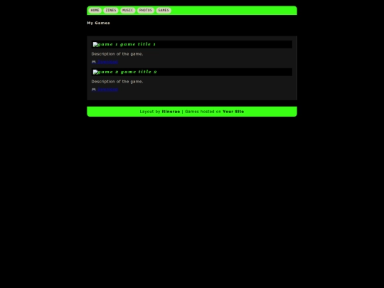 games screenshot