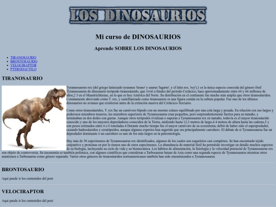 dinosaurios/pagina2 screenshot