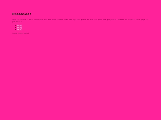 freebies screenshot