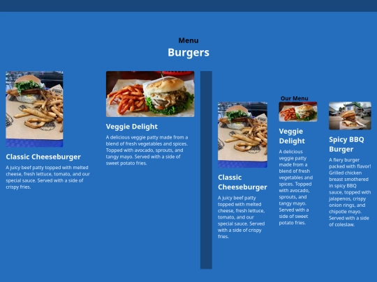 menu screenshot