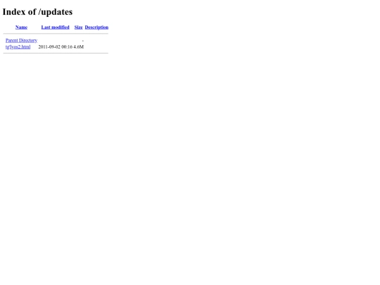 updates screenshot
