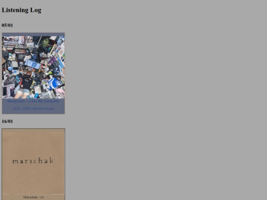 listeninglog screenshot