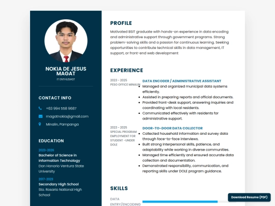 Resume/indexx screenshot