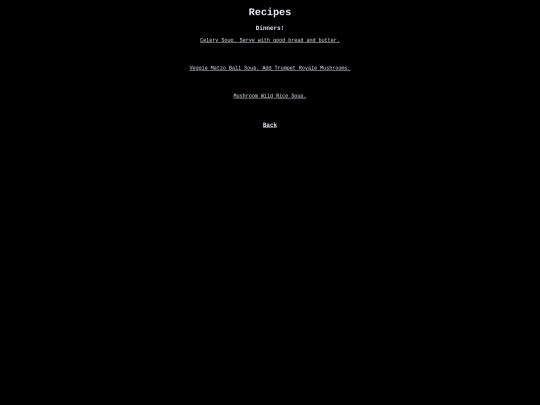 inspirations/recipes screenshot