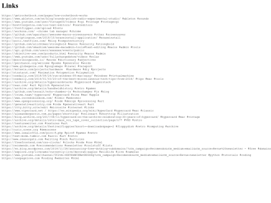 links screenshot