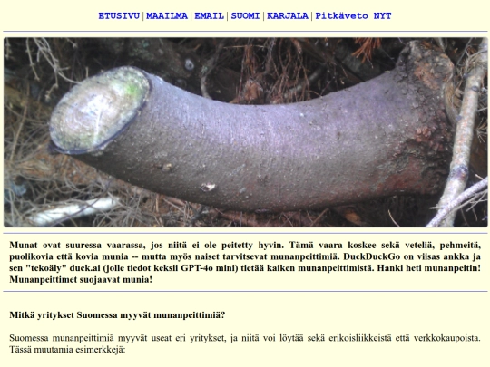 munanpeittimet screenshot