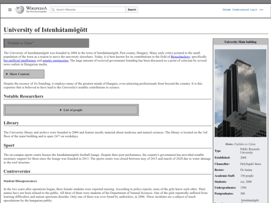 NAOMI/university-of-istenhatamogott-wikipedia screenshot