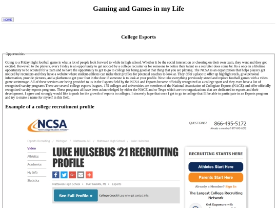 College screenshot